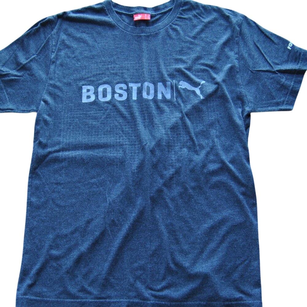 Boston Puma Gray Short Sleeve Shirt Medium